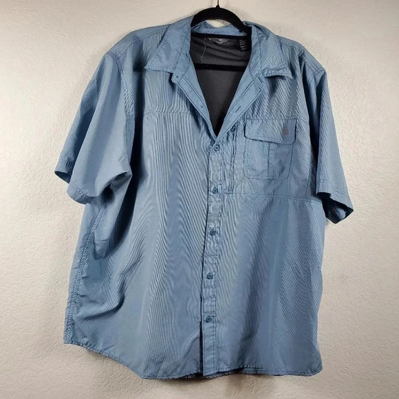 Men's Wrangler Short Sleeve Button Down Shirt Size XXL Casual Summer - Picture 1 of 7